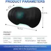 Soporte Lumbar Ergonómico de Espuma Viscoelástica con Correas Ajustables para Hombros Adecuado para Soporte de Espalda de Coche y Oficina, Negro