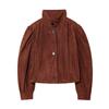 Popular Zr Ropa de Mujer Transfronteriza Aliexpress Exportación Ropa de Mujer al por Mayor Otoño Chaqueta de Gamuza Plisada Ajustable
