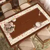 Mantel Individual Retro Estilo Francés para Mesa de Comedor, Impermeable, Resistente al Aceite, Resistente al Calor, Lavable, Mantel para Mesa de Café, Lujo Ligero, Sensación de Alta Gama, Mantel Protector de Mesa