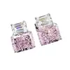 Pendientes de botón de plata S925 Mujing Jewelry de lujo europeo y americano con diamantes de alto carbono importados 8*10 de color amarillo para mujer Aliexpress Wish