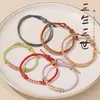 Tres Vidas Tres Mundos Festival de Medio Otoño Pulsera Tejida Nudo Flor de Durazno Regalo Cultural y Creativo Mismo Estilo Xiaohongshu Pulsera del Año del Zodiaco Venta al por Mayor