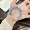 Pulsera Floral de Fresia y Limón Popular en Xiaohongshu, Súper Hada, Pulsera Floral Verde Brillante, Pulsera de Amistad para Estudiantes