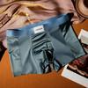 Roupa Íntima Masculina de Cetim Leve de Luxo Masculina de Seda Gelada Respirável Malha de Quatro Cantos Verão de Alto Padrão Confortável Boxer Briefs Fresco Masculino
