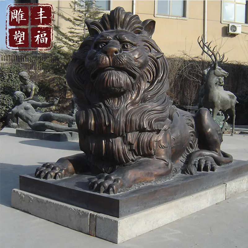 欧式黄铜飞狮子雕塑  各种中式铜狮子 欧式铜狮子 精品铜狮子