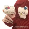 Novo Pingente Broche Grampo de Cabelo Decoração para Roupas Mochila Chaveiro Boneca Gatinho Fofo Chaveiro de Pelúcia