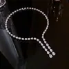 Gargantilha Choker Gota d'Água de Zircônia Estilo Francês, Colar Minimalista de Prata, Design de Nicho de Luxo Leve, Acessório de Pescoço Versátil Atacado