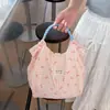 Bolsa xadrez moderna e versátil, bolsa de corda leve e de grande capacidade, bolsa tote versátil para o dia a dia e para o trabalho, bolsa de mão