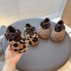 Zapatos de Algodón Casuales con Suela Gruesa y Forro de Felpa para Niños 2025 Invierno Nuevos Zapatos de Niña con Lazo y Piel Estilo K