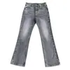 Jeans de hombre estilo high street, patrón de mármol, corte cleanfit, etiqueta roja europea 517, con un toque vintage ligeramente atrevido