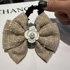 Horquilla de lazo a cuadros para mujer, diamantes de imitación, estrella de cinco puntas, viento dulce de la puerta este, anillo para el cabello para la parte posterior de la cabeza, tocado, venta al por mayor en vivo