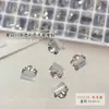 Tamanho Pequeno, Sem Bandeja Base, Decorações para Unhas com Strass de Cristal, Super Brilhantes, Transparente Gelo, Formato de Ovo de Pombo, Ângulo Reto, Quadrado Gordo, Acessórios de Bola de Diamante Acabados
