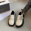 Zapatos Individuales Retro Estilo Británico de Tamaño Pequeño con Plataforma Gruesa y Punta Grande, Mocasines Franceses para Mujer, Novedad Primavera 2026