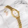 Reloj de Pulsera Mia Myar para Mujer Retro Pequeño Dorado Exquisito Elegante Simple Correa de Acero Reloj Digital de Disco de Cuarzo para Mujer