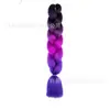 Fibra química de tres colores, cuatro colores, cinco colores, degradado, seda de alta temperatura, trenza grande, trenza jumbo, trenza burbuja, material para trenzas de cabello