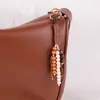 Colgante de Cuentas de Madera Natural con Cordón de Semillas que Cumplen Deseos, Cristal de Piedra de Valor, Adorno de Cuerda Tejida a Mano, Cuerda Colgante de Calabaza para Reunir Energía