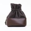 Bolsa de joias portátil chanfrada anel brincos brincos bolsa de armazenamento de joias fones de ouvido couro aveludado costura joias brincar
