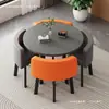 Mesa de negociación de oficina sencilla y combinación de silla, creativa, para reuniones, tienda de té con leche, recepción de ocio, mesa redonda pequeña, mesa de comedor
