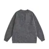 Suéter Cárdigan Nuevo Primavera/Otoño 2026 Estilo Casual Perezoso Retro Americano Prendas de Punto de Punto Cuello en V Ropa Exterior de Color Sólido para Hombre