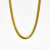 Collar Plano de Serpiente de Acero Inoxidable Cadena Plana de Hueso de Serpiente Estilo Hip-Hop Cadena Antigua de Serpiente Delgada Encriptada Chapado en Oro de 18K Estilo Corto