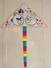 Cometa graffiti DIY pintura para niños cometa en blanco patrón de dibujos animados pintura enseñanza creativa producción