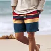 Pantalones Cortos Rectos Simples para Hombre Pantalones Cortos de Playa Casuales Pantalones Cortos Camuflaje Sueltos Bloques de Color Pantalones Cortos de Baloncesto