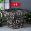 Jarrón de Tanque de Peces Dorados de Cerámica Jingdezhen para Loto Nenúfar Tortuga Koi Caligrafía y Pintura Tanque Tanque de Agua Extra Grande Patio Sala de Estar
