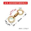 Venta Directa de Fábrica Llavero de Anilla de Resorte de Doble Extremo con Diamante Blanco de Moda Exquisito Hebilla de Joyería para Bolso Cruzado de Empalme