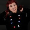 Collar Lester para el Día Nacional, con 8 luces LED y cuentas de piña, luminoso, ideal para celebrantes de Internet.