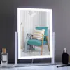 Espejo de Maquillaje con Luces Espejo de Maquillaje Led Desmontable Control Táctil Inteligente Rotación de 360 Grados Espejo de Maquillaje de Escritorio