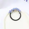 Diadema de cristal versátil estilo coreano diadema diadema cuerda para el pelo de temperamento flor de pelo anillo de cuero banda de goma de alta elasticidad cuerda para el pelo tocado