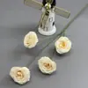 Flor Artificial Rosa Burbuja de 4 Cabezas de Tallo Cruzado para Arreglo de Escena, Decoración Realista de Alta Gama, Flor de Boda, Flor de Rosa