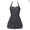 Nuevo Traje de Baño de Lunares Enterizo para Mujer, Adelgazante y Favorecedor de la Figura, Falda tipo Pastel Estilo Vacaciones, Traje de Baño con Tirantes, Estilo Coreano de Verano, Conservador