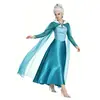 Tallas S-4XL Vestido Azul Princesa Elsa Vestido Halloween Blancanieves Vestido Reina Elsa