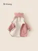 Ropa para Niños Bangxuan Chaqueta para Niñas 2026 Ropa de Invierno para Niños Pequeños Ropa con Capucha para Bebés Rosa Top para Niños Forrado de Piel