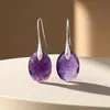 Pendientes de Colgante de Piedra Natural y Cristal Estilo Commuter Nuevo Versátil Clásico Populares en Europa y América Accesorios Ins de Comercio Electrónico Transfronterizo