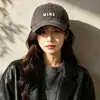Boné de beisebol minimalista estilo coreano para mulheres, realça a tez, circunferência da cabeça grande, lavado e desgastado, chapéu de trabalho versátil e estiloso