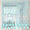 Cortina de Cuentas Decorativas de Cristal para Separador de Sala de Estar, Pantalla y Separador de Puerta a Puerta, Adecuada para Pasillo, Baño y Entrada, No Requiere Taladrar