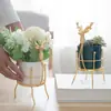 Estilo Escandinavo Criativo Cervo de Ferro Dourado Vaso de Flores Cerâmico Porta-Canetas Armazenamento Musgo Decorativo Arranjo Floral