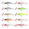Señuelo Luya Simulación Señuelo Duro Diez Colores Colorido Onda Escalada Señuelo Falso 8.1cm7g Anillos Cuentas Tres Anzuelos Amortiguador Franja Blanca Señuelo a Prueba