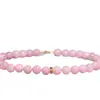 Pulsera Cadena de Cuello con Cierre Colgante Cruz de Ópalo Rosa Europeo y Americano Cadena de Cuello Colgante con Cuentas Transfronteriza Más Vendido Apilado Joyería de Alta Gama para Mujeres