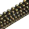 Obsidiana Natural Mantra de Seis Caracteres Cuentas Sueltas Ágata Negra Cuentas Redondas Accesorios para Joyería DIY Accesorios de Cuentas Hechos a Mano