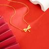 Nuevo collar de cinta con lazo dorado para niña, pequeño libro rojo, joyería dulce y linda, suministro al por mayor de Yiwu