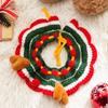 Cachecol de Tricô de Natal para Filhote Cachecol Quente para Pet Cães Pequenos Teddy Bichon Gato Acessórios de Outono e Inverno