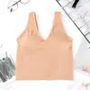 Camisole Curta Feminina de Verão Decote V Justa Fina Esportiva Bonita Sexy Pulôver Top Slim Sem Mangas