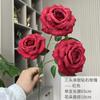 Rosa de imitación de diamante con tres capas, flor de imitación, cascada, fondo de pared, decoración de pared, flor falsa de seda