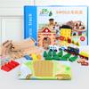 Venta al por mayor directa de fábrica rompecabezas educación temprana niños tren de madera vagón de ferrocarril juguetes ensamblados ejercicio manos cerebro
