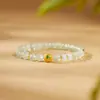 Pulsera de Piedra de Uva de Calcedonia Blanca Natural para Mujer Plata de Ley S925 Esmalte Frío Mariposa Estilo Chino Nuevo Exquisita Pulsera de Gama Alta
