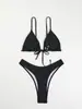 Nuevo traje de baño bikini Comercio exterior europeo y americano transfronterizo sexy push up color liso bikini de dos piezas traje de baño de calidad para mujer
