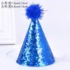 Sombrero de Cumpleaños Creativo con Purpurina para Niños y Adultos Sombrero de Fiesta Decoración de Fiesta Navideña Tocado Sombrero para Perro Gato Mascota