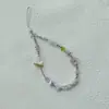 Colgante de Tulipán Cadena Fresca para Teléfono Móvil Pulsera Hecha a Mano con Cuentas Cadena Colgante para Auriculares Polaroid Cordón para Teléfono Móvil